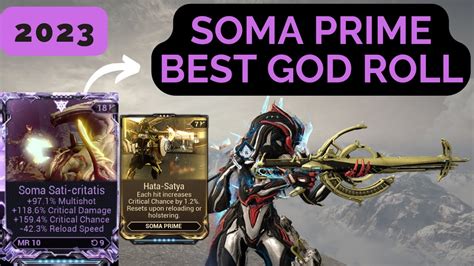 Soma Riven build - 6 Forma Soma build by tmisv2 - Updated for Warframe 30.8. Top Builds Tier List Player Sync New Build. en. Navigation. Home Top Builds Tier List Player Sync ... Accuracy coupled with a massive magazine makes the Soma assault rifle a formidable weapon. Copy. 0 VOTES. 0 COMMENTS. ITEM RANK. 30. 60 / 60. Orokin Reactor. …